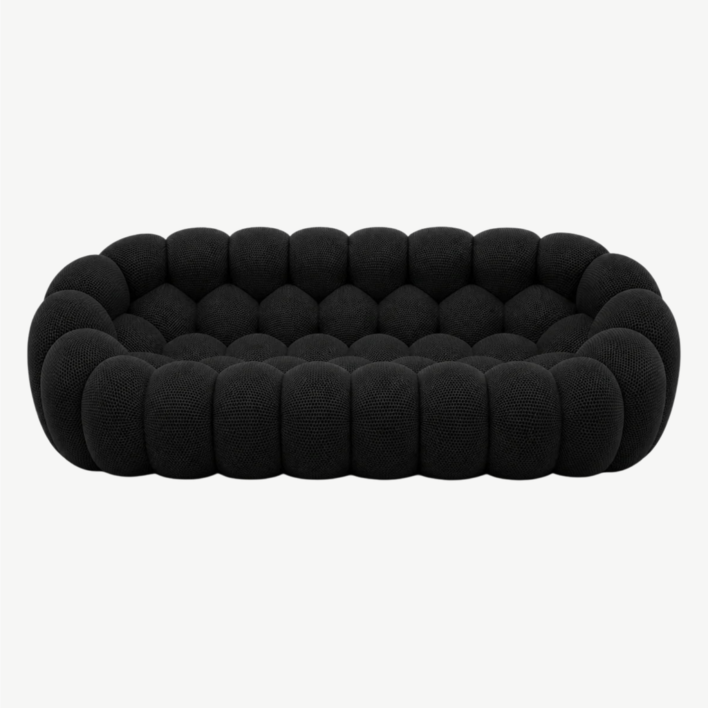 BULÉA Maxi – Design-Sofa 3-Sitzer Tiefschwarz, komprimiert geliefert – Ansicht 3