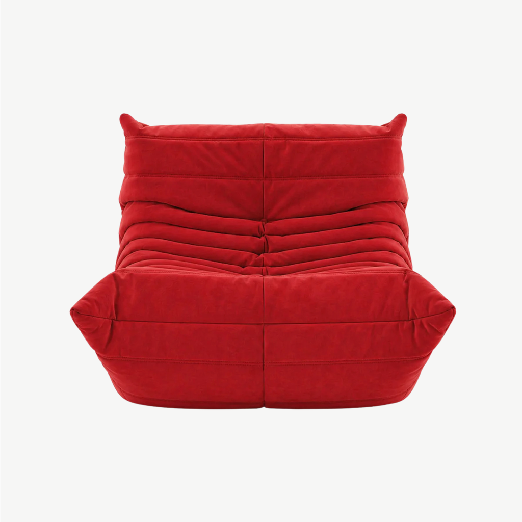 LUMA Mini – Lounge-Sessel Karminrot, komprimiert geliefert – Ansicht 3
