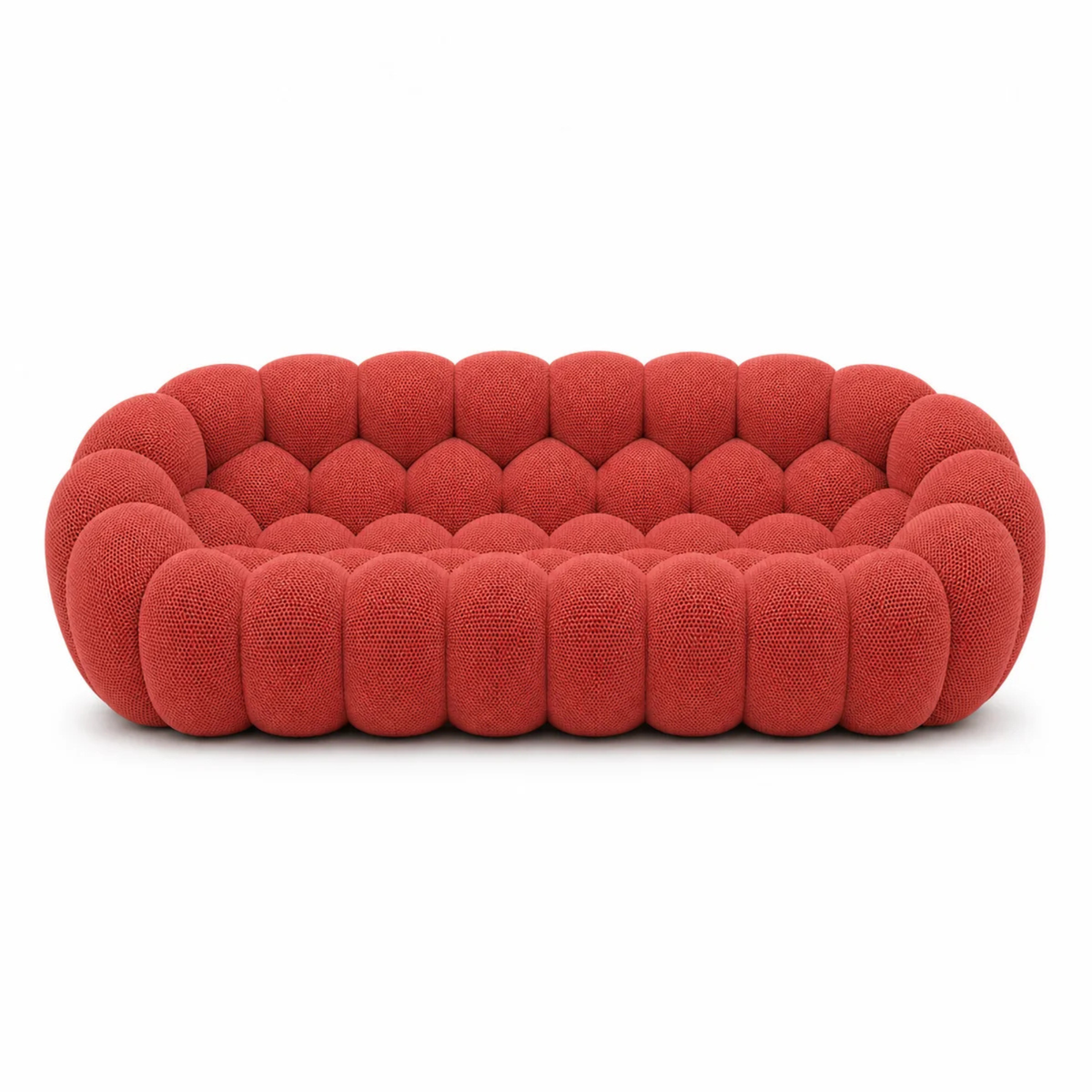 BULÉA Maxi – Design-Sofa 3-Sitzer Korallenrot, komprimiert geliefert – Ansicht 3