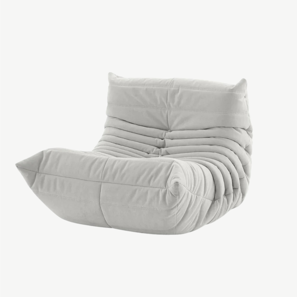 LUMA Mini – Lounge-Sessel Perlgrau, komprimiert geliefert