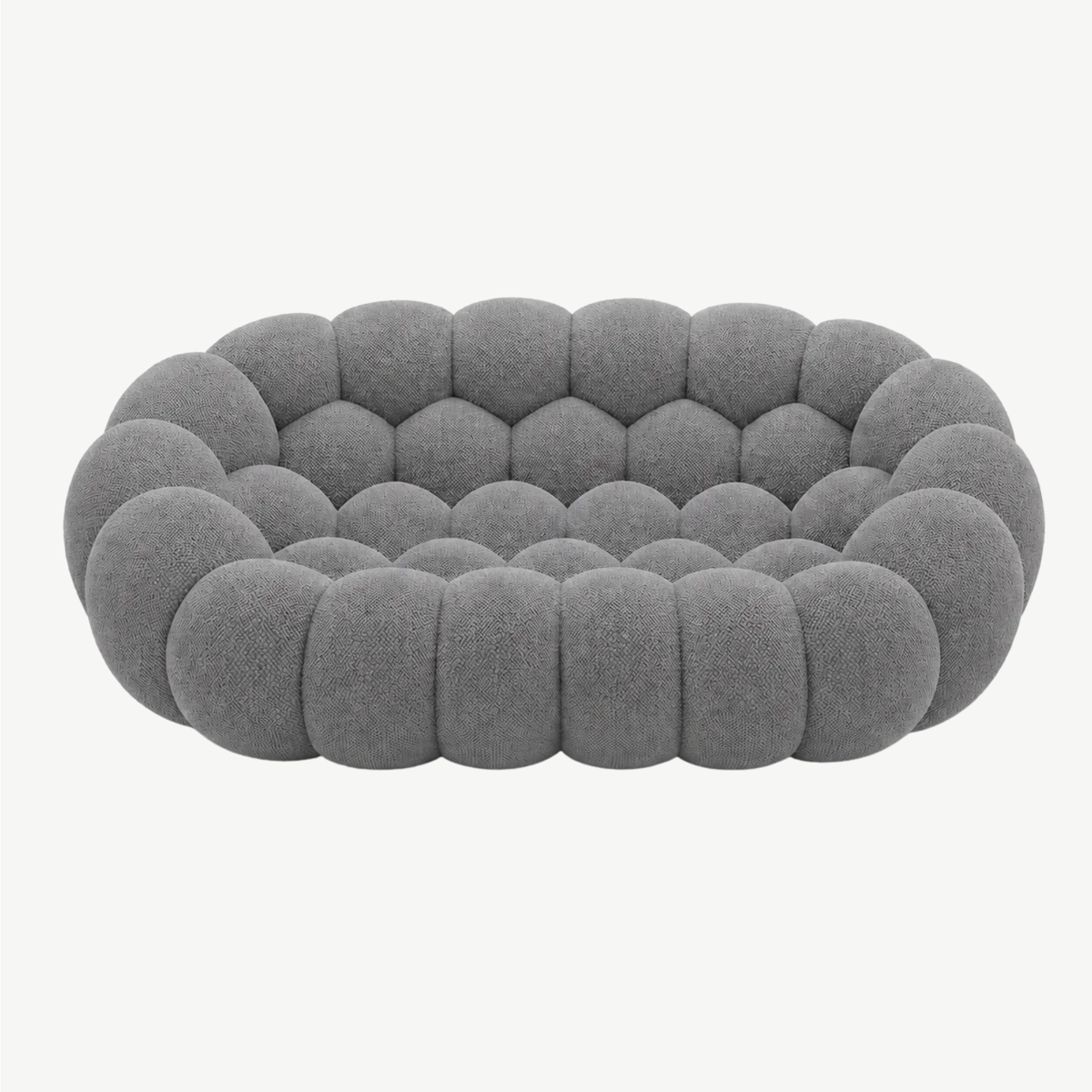 BULÉA – Design-Sofa 2-Sitzer Mausgrau, komprimiert geliefert – Ansicht 3