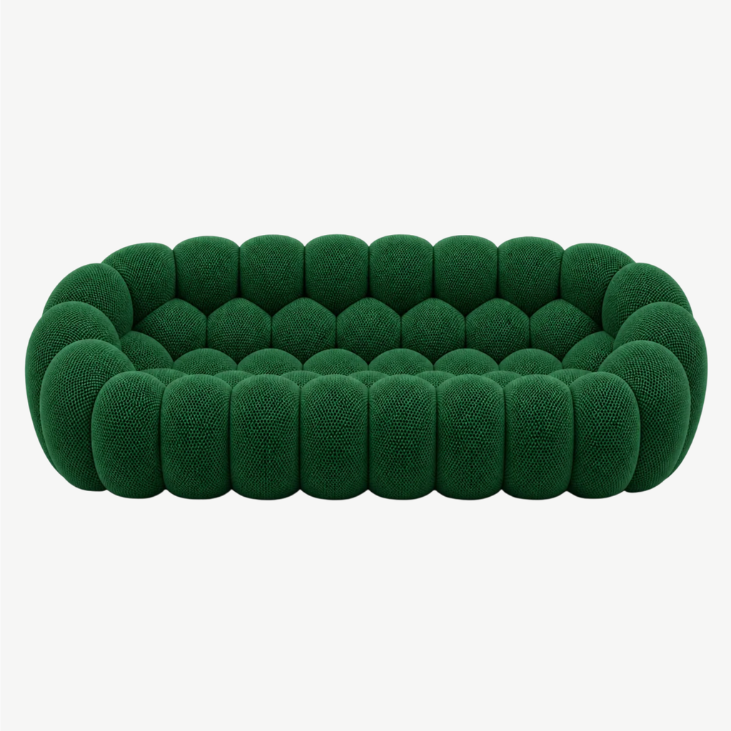 BULÉA Maxi – Design-Sofa 3-Sitzer Waldgrün, komprimiert geliefert – Ansicht 3