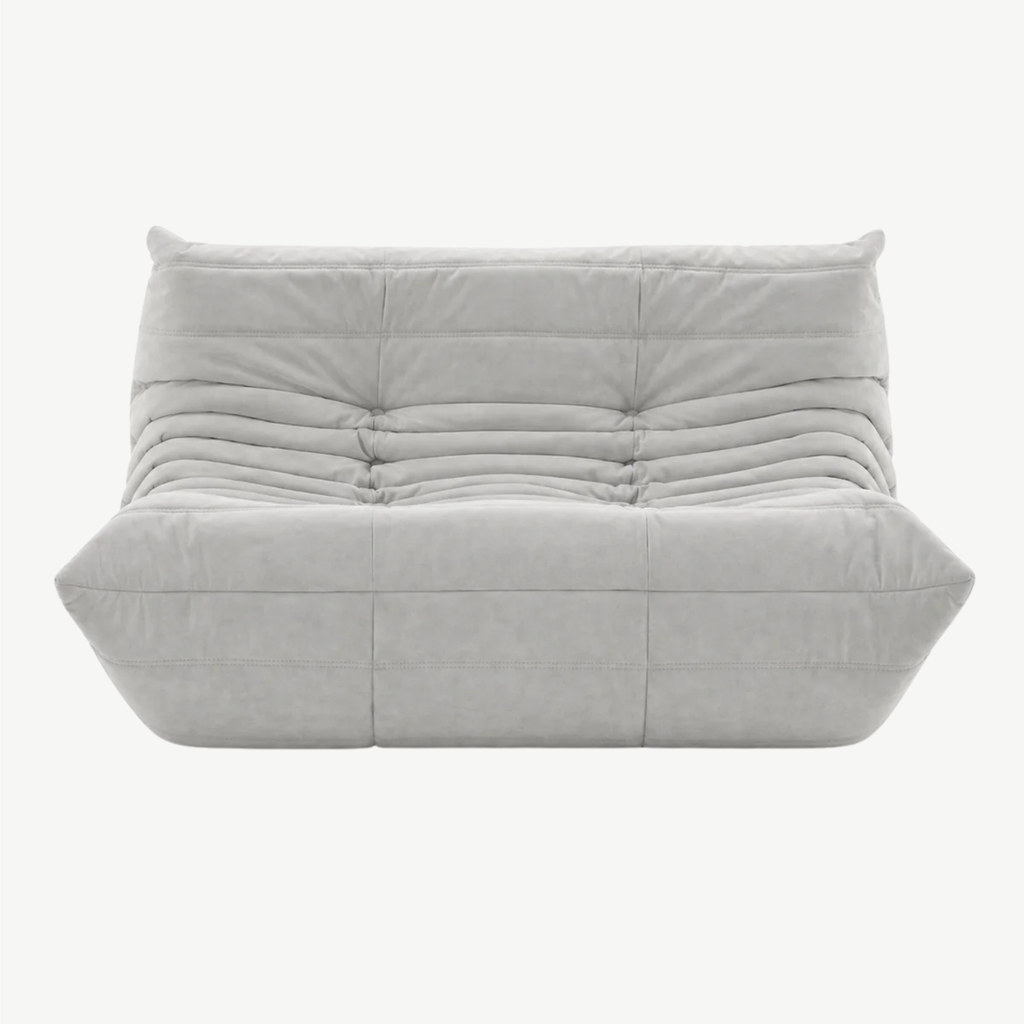 LUMA – Lounge-Sofa 2-Sitzer Perlgrau, komprimiert geliefert – Ansicht 3