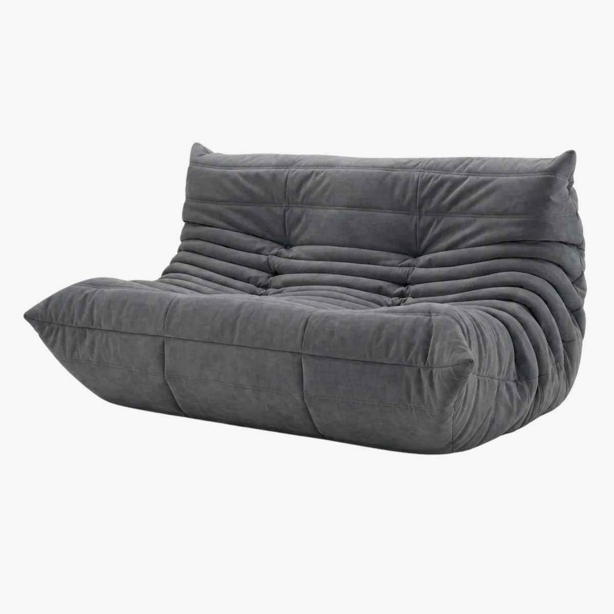 LUMA – Lounge-Sofa 2-Sitzer Anthrazit, komprimiert geliefert
