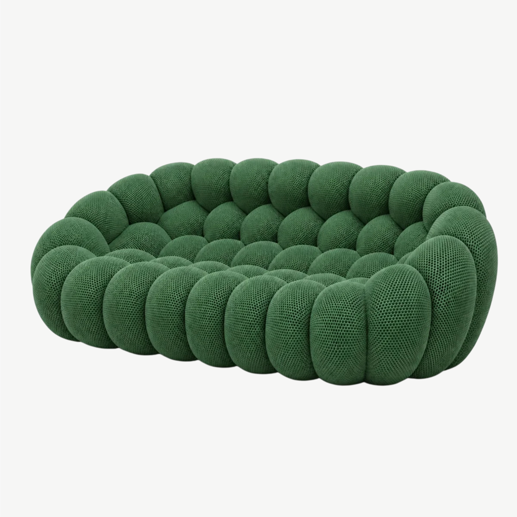BULÉA Maxi – Design-Sofa 3-Sitzer Waldgrün, komprimiert geliefert