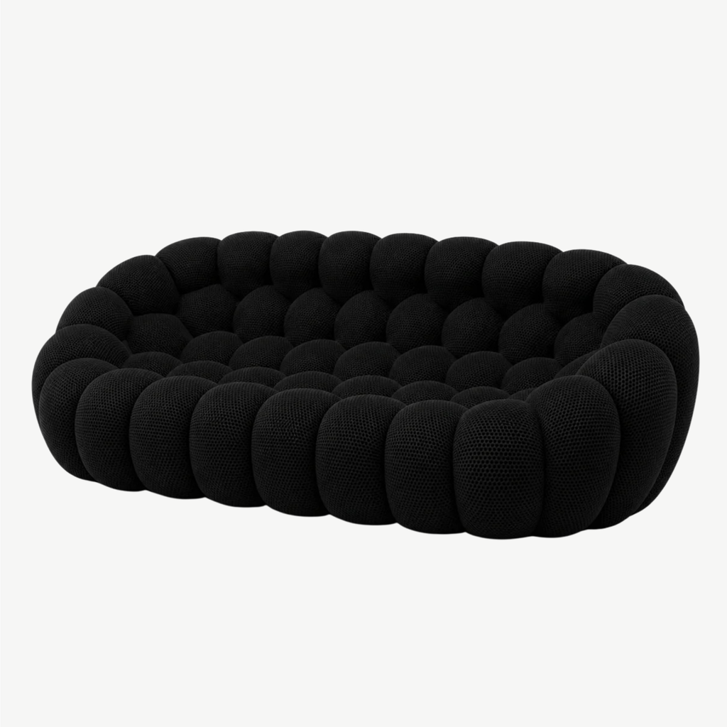BULÉA Maxi – Design-Sofa 3-Sitzer Tiefschwarz, komprimiert geliefert