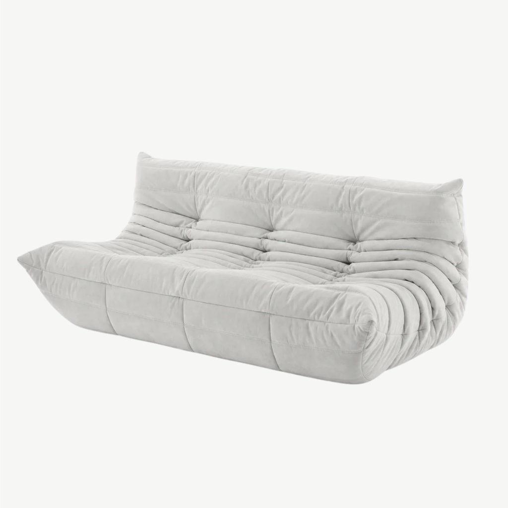 LUMA Maxi – Lounge-Sofa 3-Sitzer Perlgrau, komprimiert geliefert