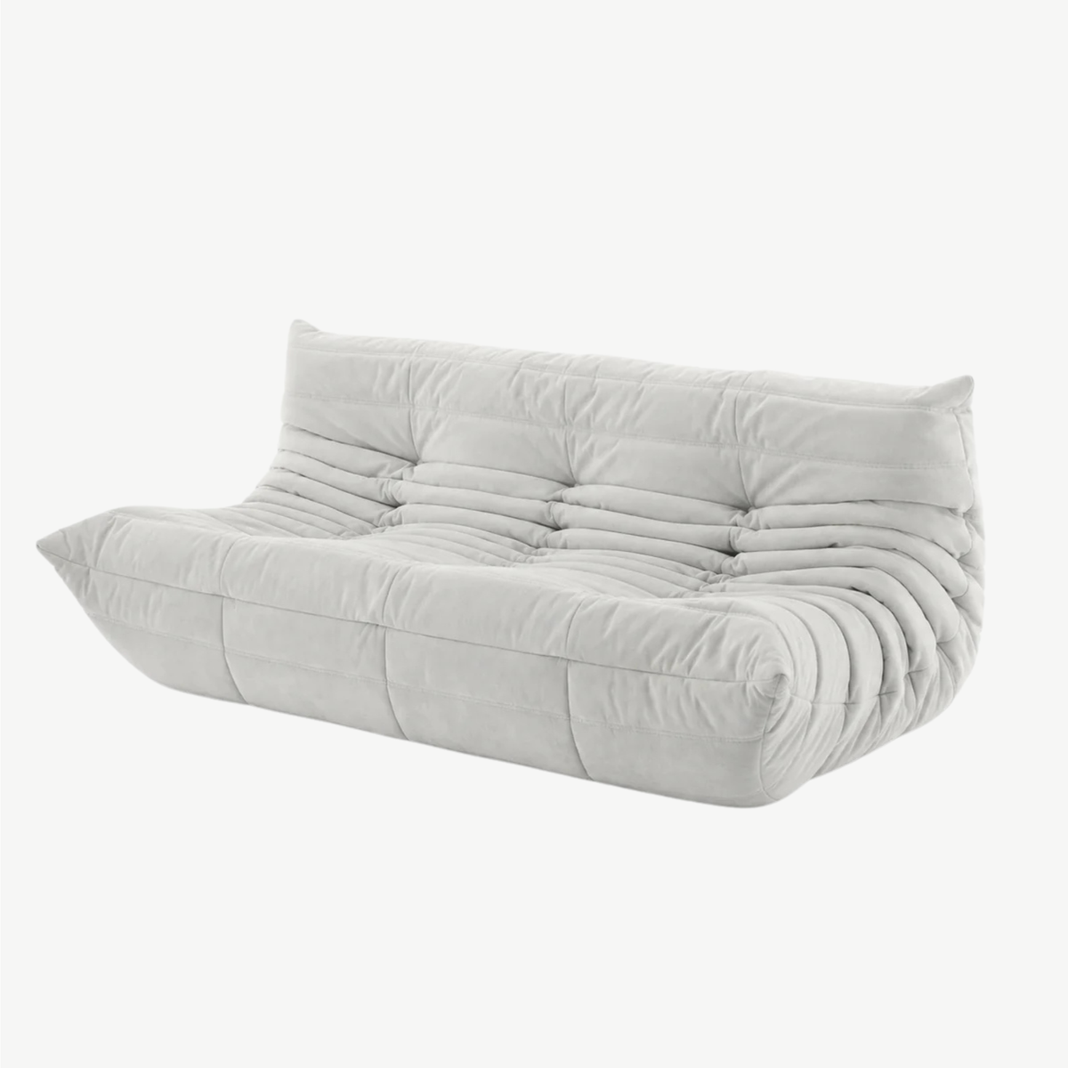 LUMA Maxi – Lounge-Sofa 3-Sitzer Perlgrau, komprimiert geliefert