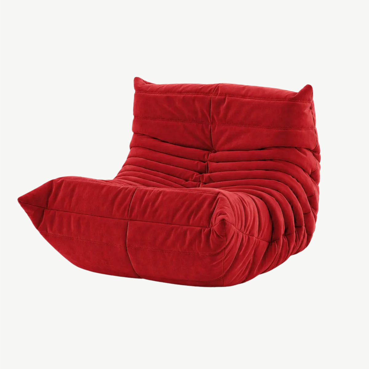 LUMA Mini – Lounge-Sessel Karminrot, komprimiert geliefert