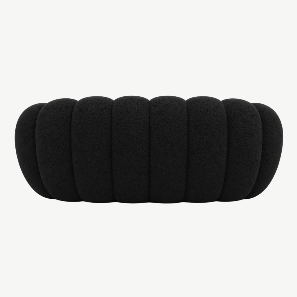 BULÉA – Design-Sofa 2-Sitzer Tiefschwarz, komprimiert geliefert – Ansicht 5