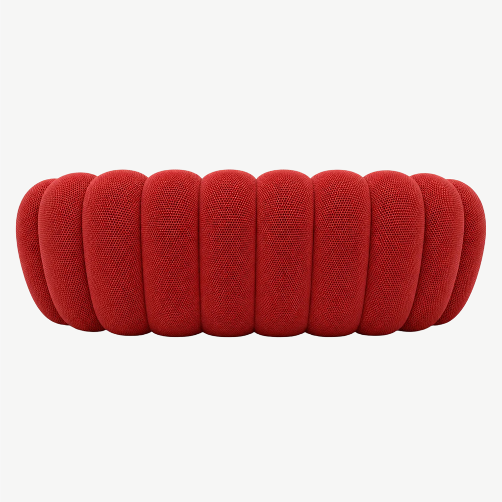 BULÉA Maxi – Design-Sofa 3-Sitzer Korallenrot, komprimiert geliefert – Ansicht 5