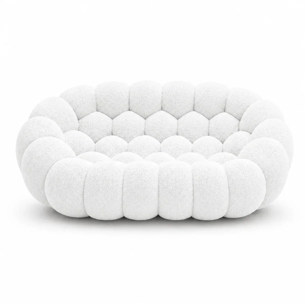 BULÉA – Design-Sofa 2-Sitzer Schneeweiß, komprimiert geliefert – Ansicht 3