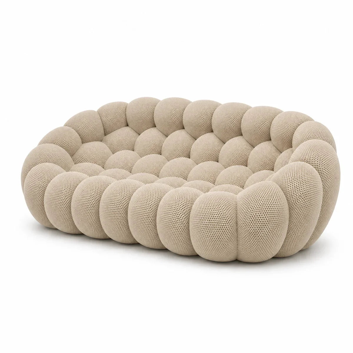 BULÉA Maxi – Design-Sofa 3-Sitzer Leinenbeige, komprimiert geliefert