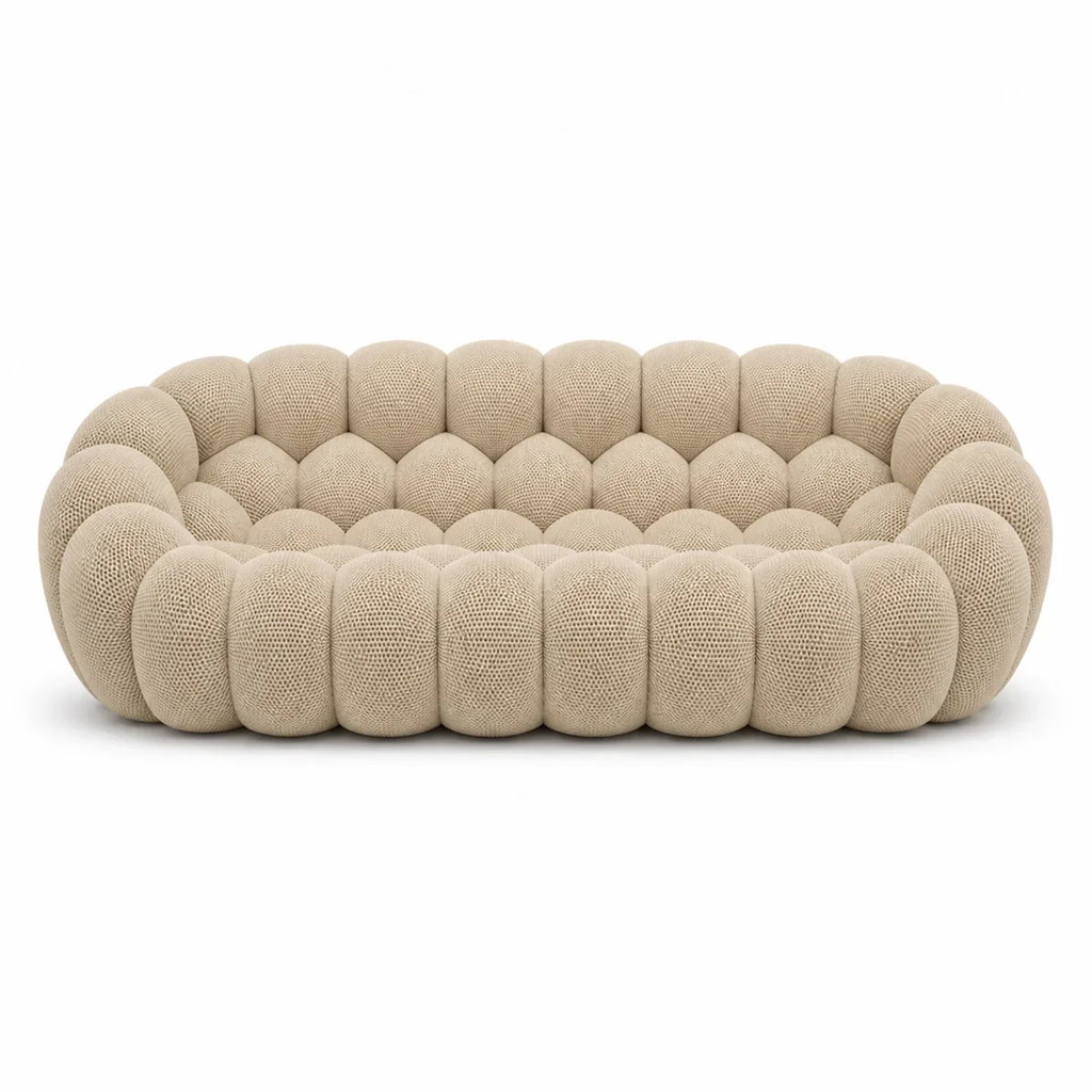 BULÉA Maxi – Design-Sofa 3-Sitzer Leinenbeige, komprimiert geliefert – Ansicht 3