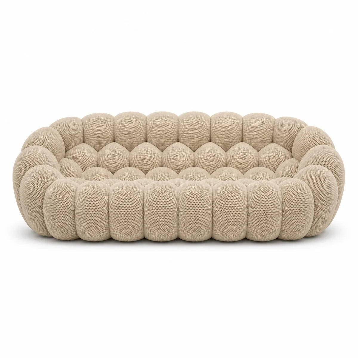 BULÉA Maxi – Design-Sofa 3-Sitzer Leinenbeige, komprimiert geliefert – Ansicht 3