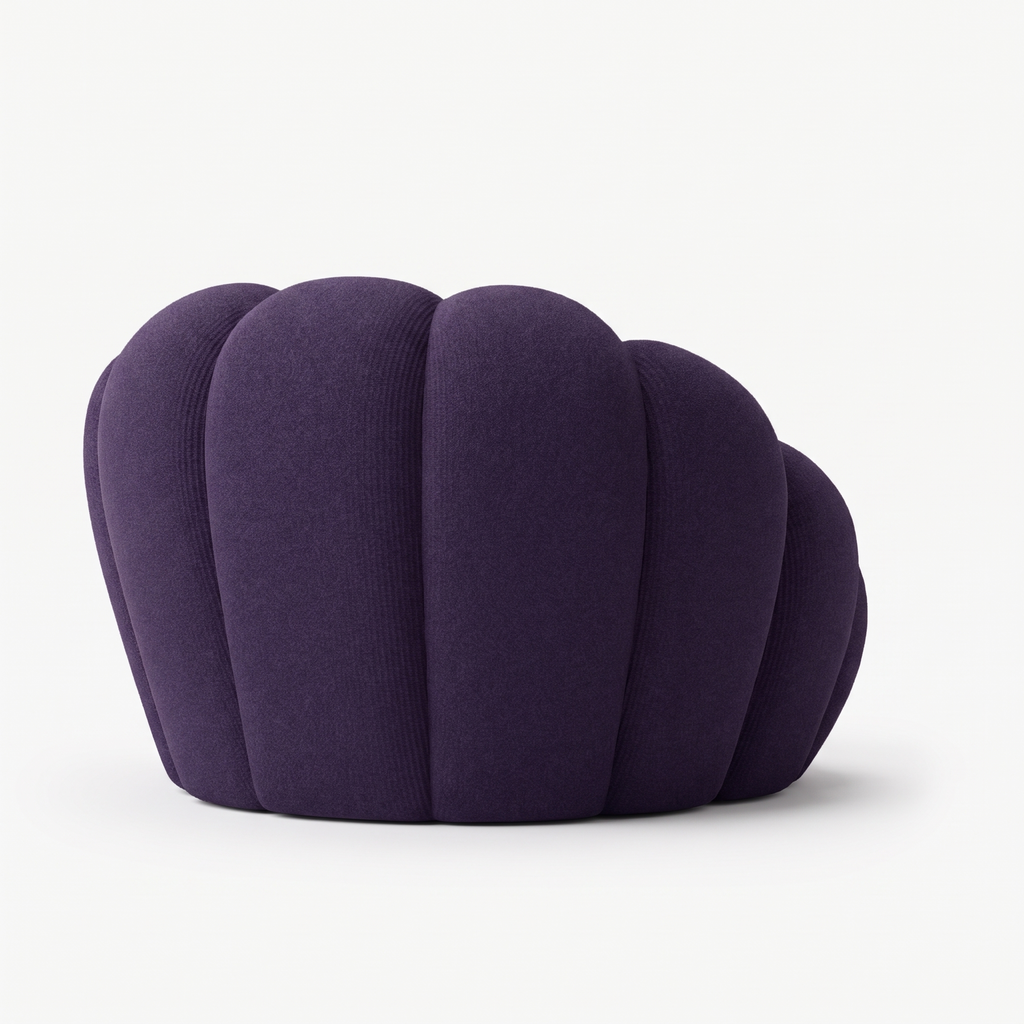 BULÉA Mini – Design-Sessel Aubergine, komprimiert geliefert – Ansicht 5