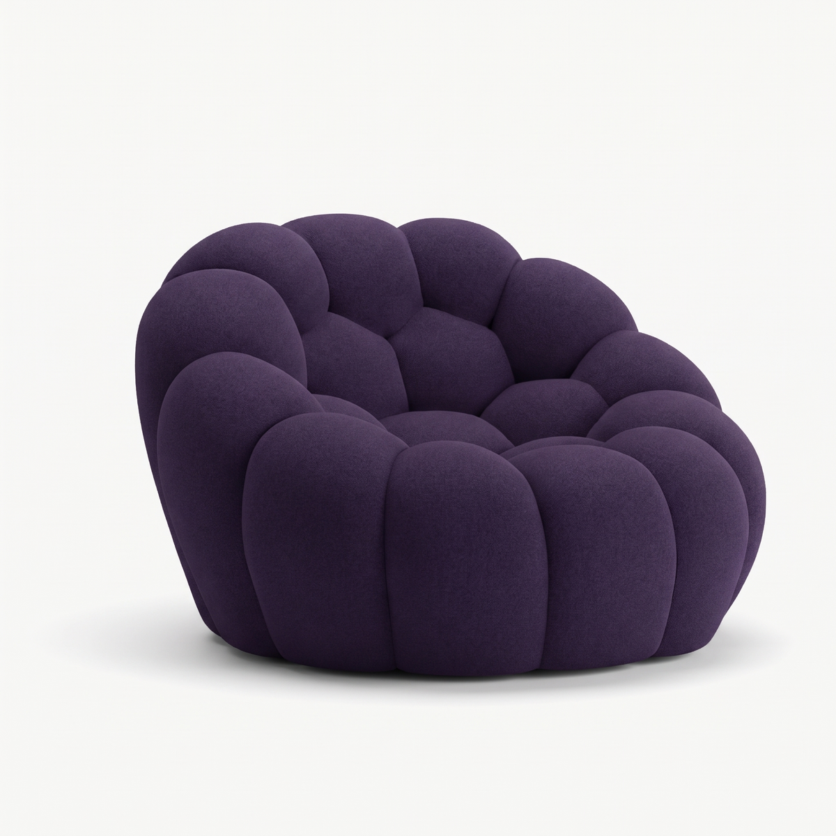 BULÉA Mini – Design-Sessel Aubergine, komprimiert geliefert