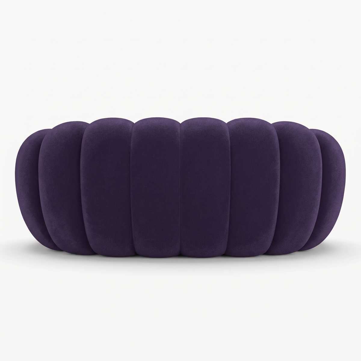 BULÉA – Design-Sofa 2-Sitzer Aubergine, komprimiert geliefert – Ansicht 5