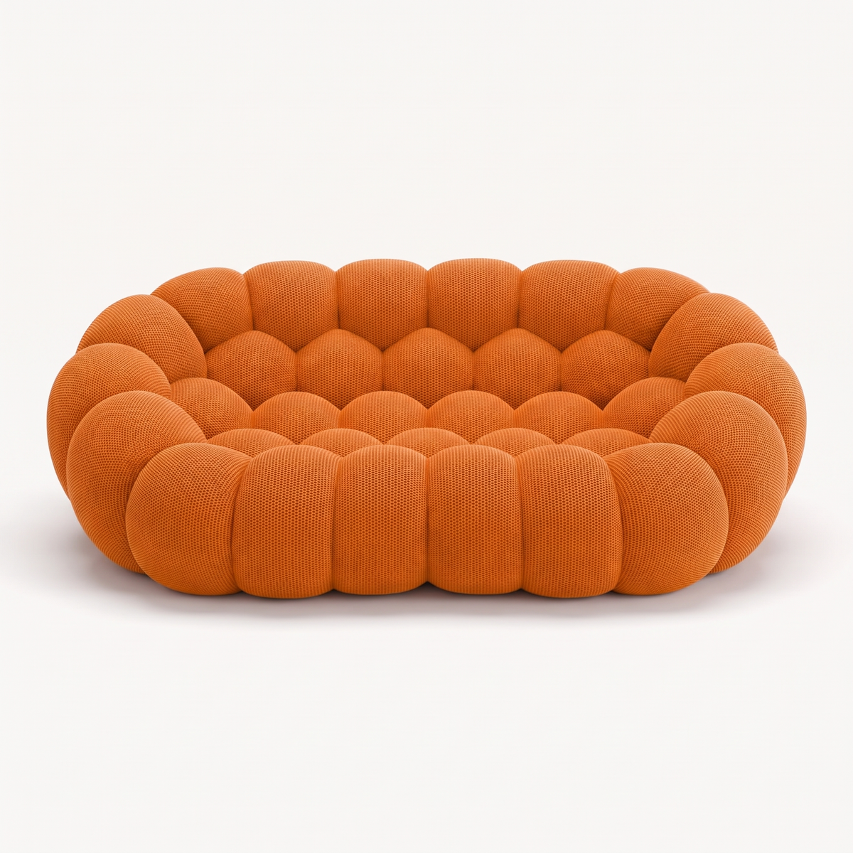 BULÉA – Design-Sofa 2-Sitzer Mandarinorange, komprimiert geliefert – Ansicht 3