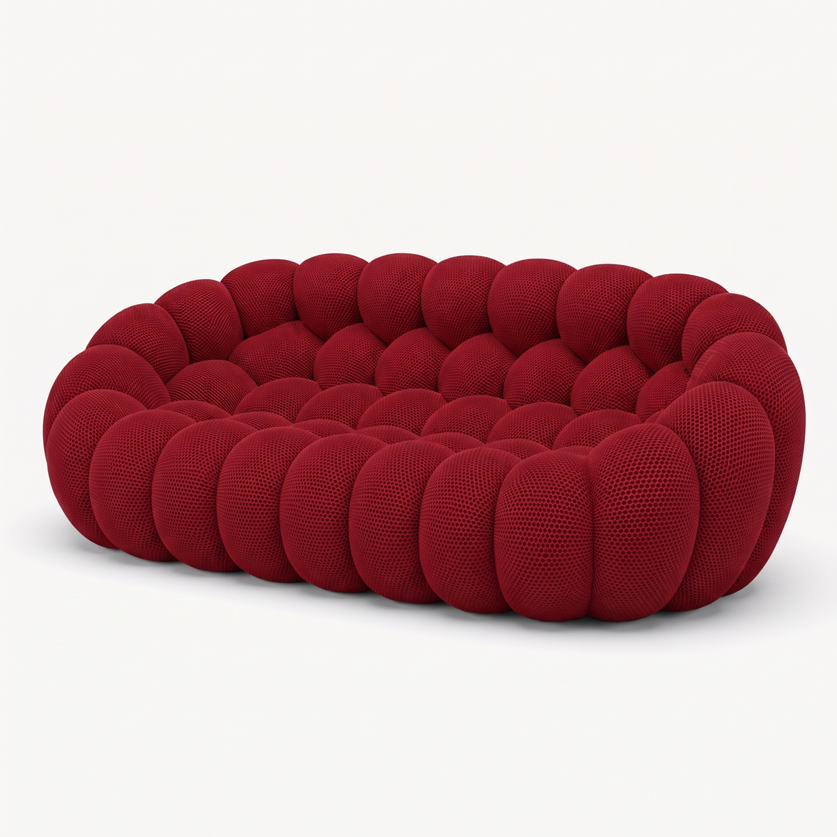 BULÉA Maxi – Design-Sofa 3-Sitzer Rubinrot, komprimiert geliefert