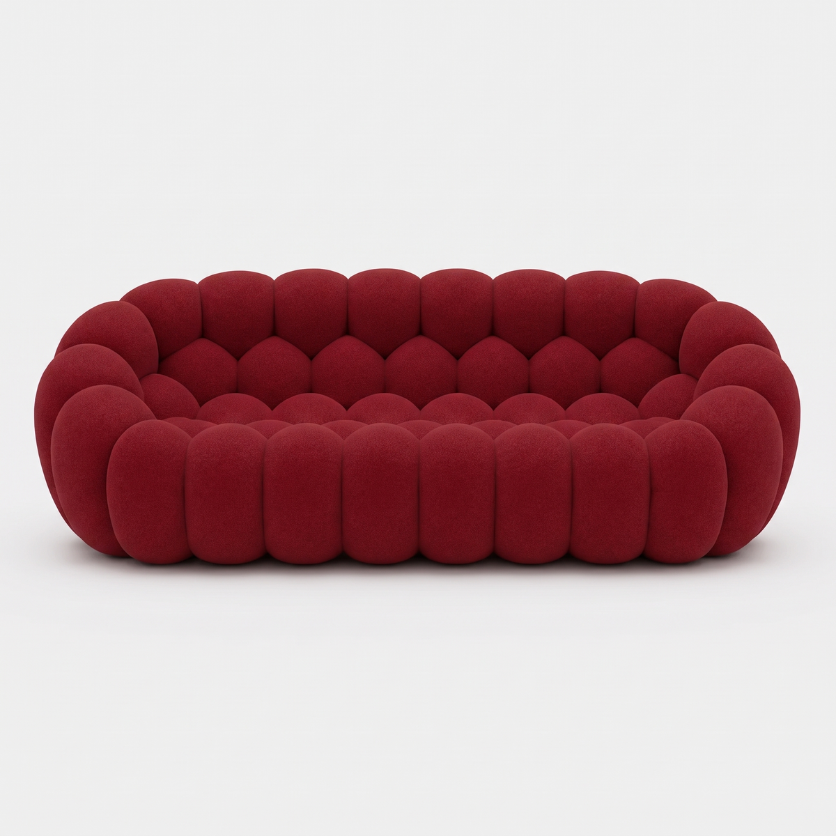 BULÉA Maxi – Design-Sofa 3-Sitzer Rubinrot, komprimiert geliefert – Ansicht 3