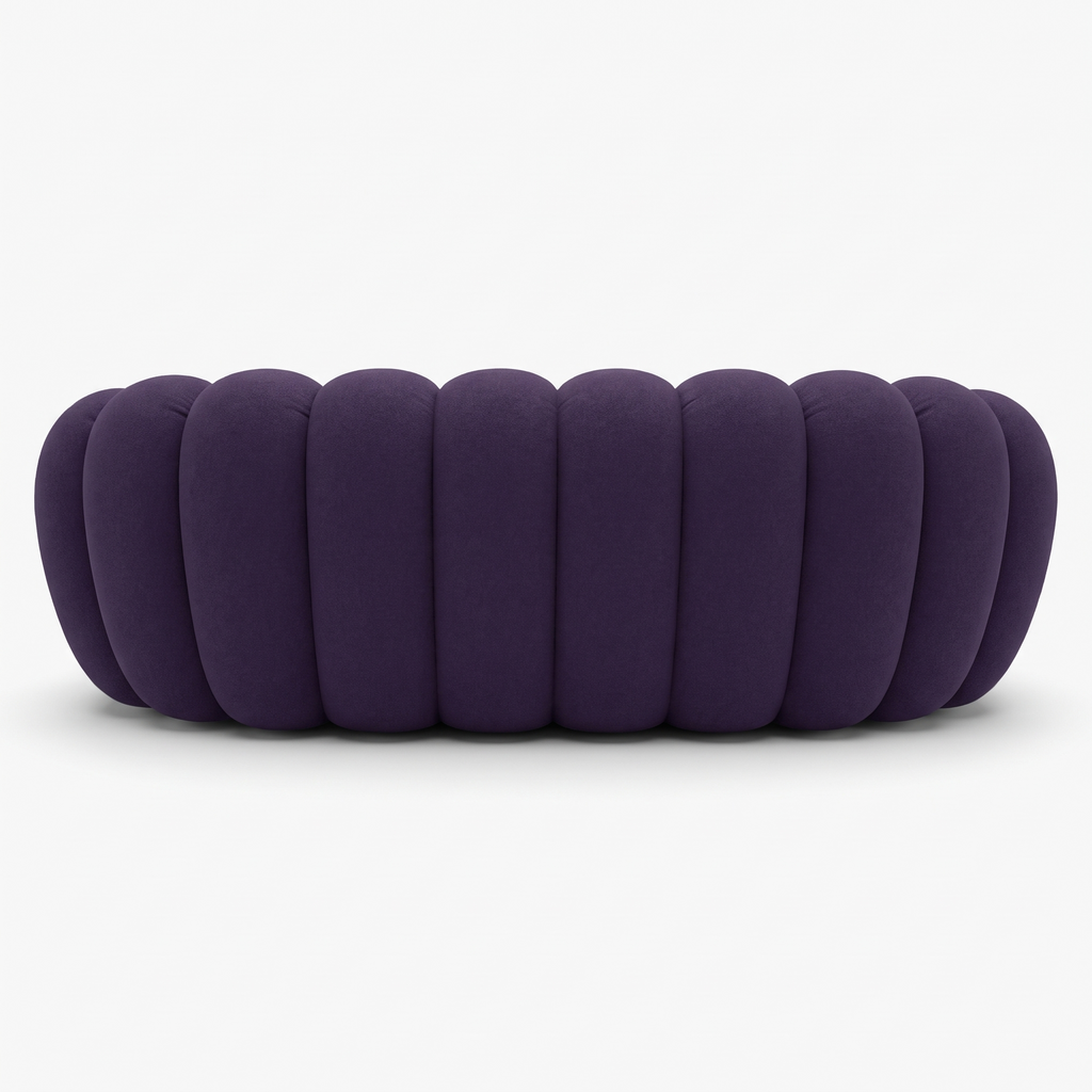 BULÉA Maxi – Design-Sofa 3-Sitzer Aubergine, komprimiert geliefert – Ansicht 5
