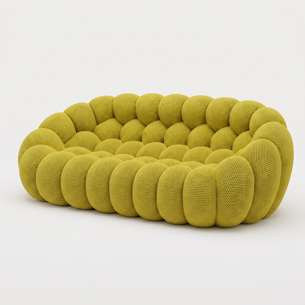 BULÉA Maxi – Design-Sofa 3-Sitzer Anisgrün, komprimiert geliefert