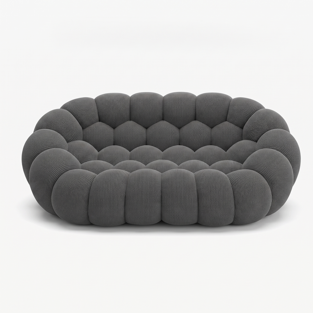 BULÉA – Design-Sofa 2-Sitzer Anthrazit, komprimiert geliefert – Ansicht 3
