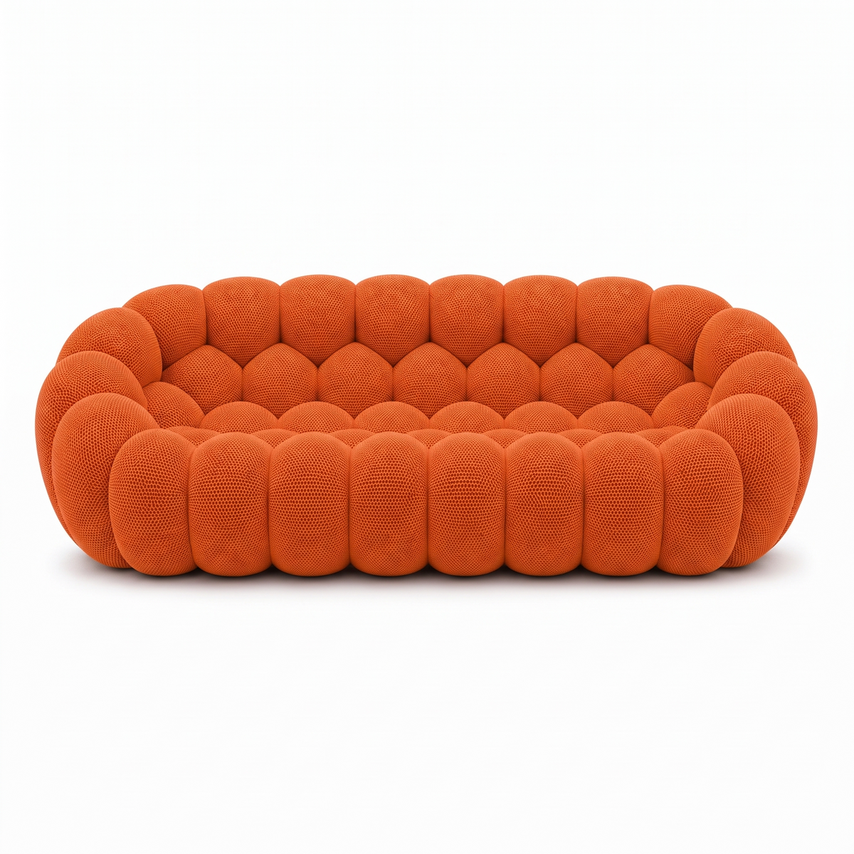 BULÉA Maxi – Design-Sofa 3-Sitzer Mandarinorange, komprimiert geliefert – Ansicht 3