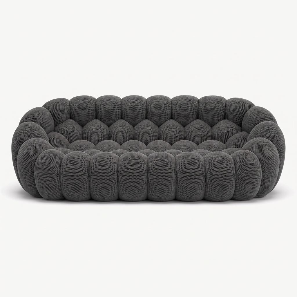 BULÉA Maxi – Design-Sofa 3-Sitzer Anthrazit, komprimiert geliefert – Ansicht 3