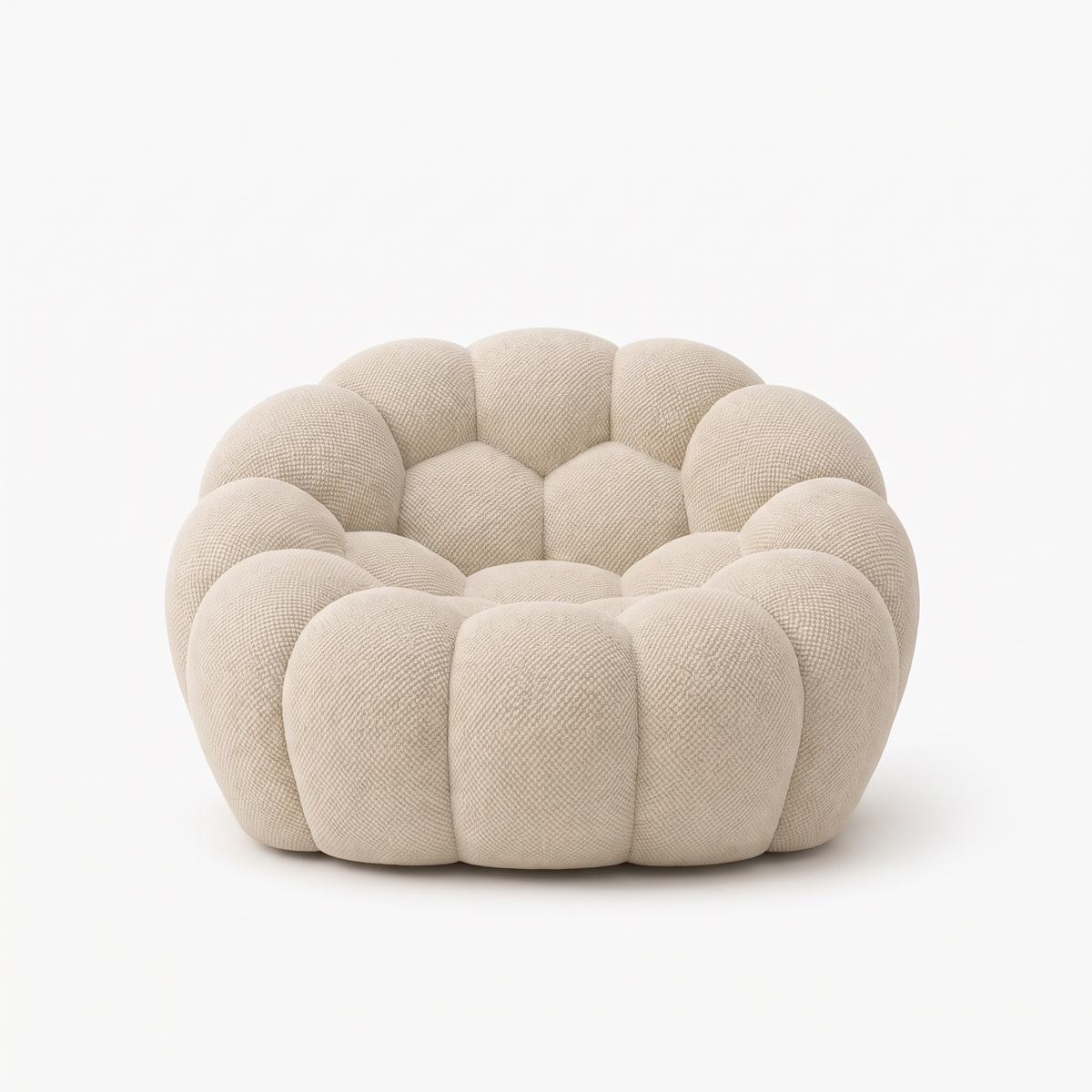BULÉA Mini – Design-Sessel Leinenbeige, komprimiert geliefert – Ansicht 3