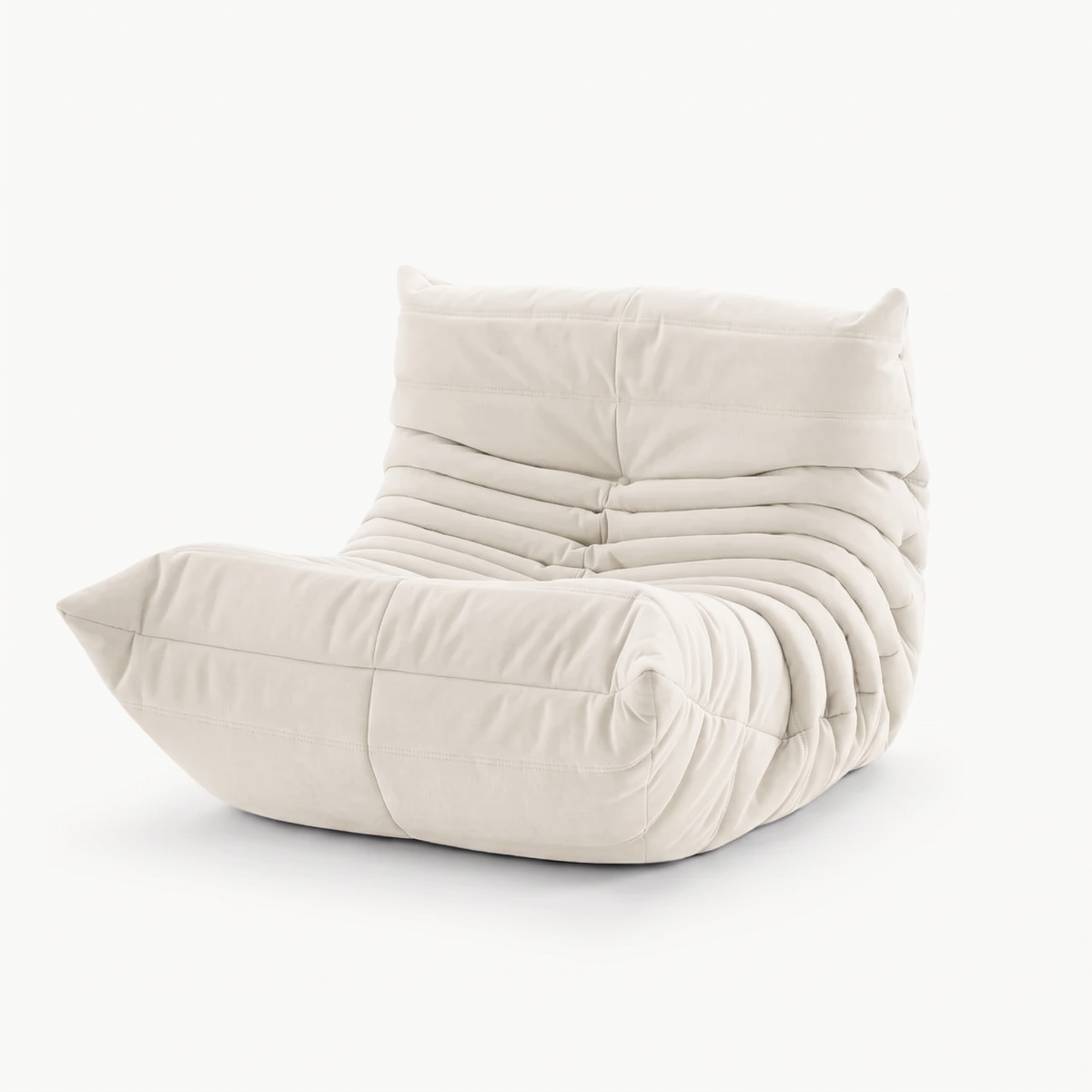 LUMA Mini – Lounge-Sessel Baumwollweiß, komprimiert geliefert