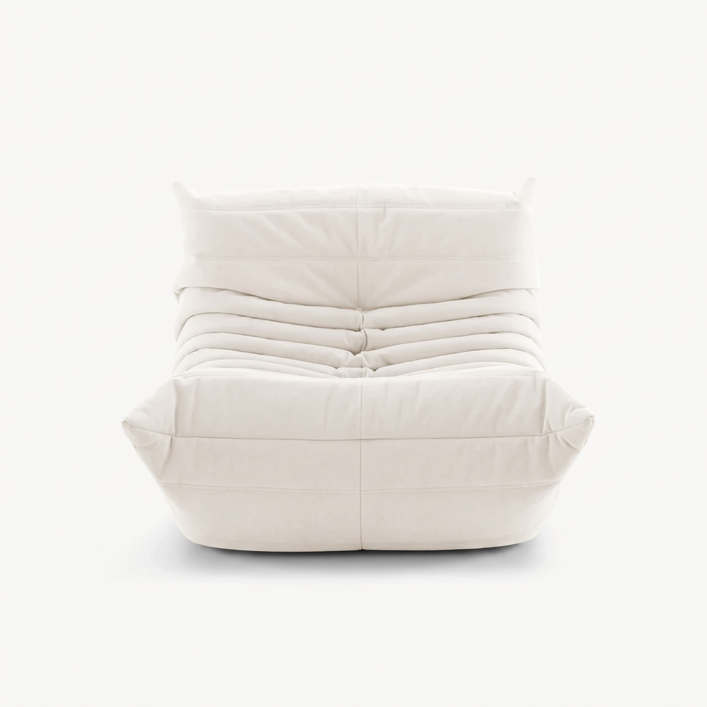 LUMA Mini – Lounge-Sessel Baumwollweiß, komprimiert geliefert – Ansicht 3