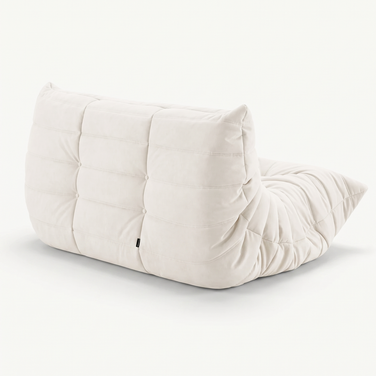 LUMA – Lounge-Sofa 2-Sitzer Baumwollweiß, komprimiert geliefert – Ansicht 5