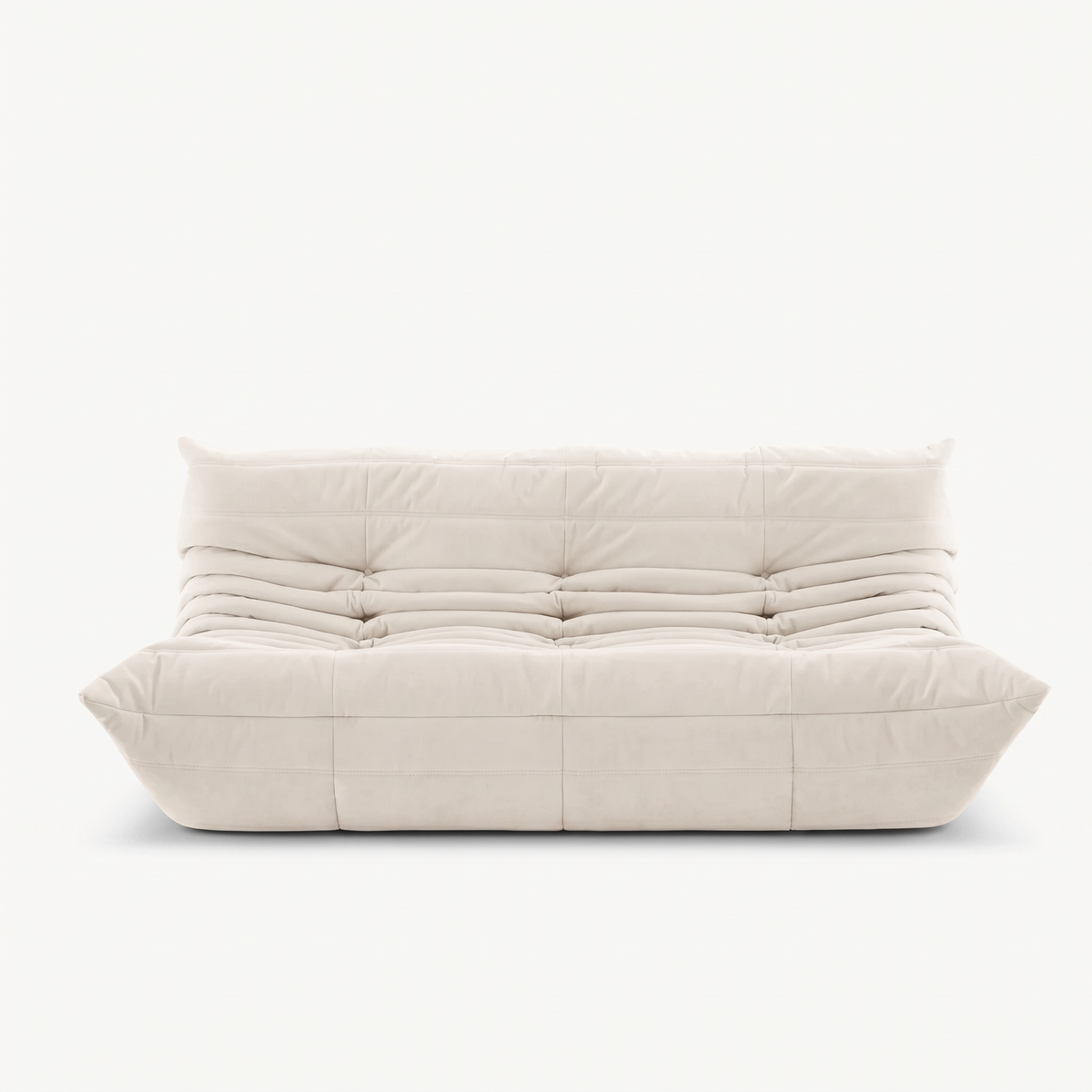 LUMA Maxi – Lounge-Sofa 3-Sitzer Baumwollweiß, komprimiert geliefert – Ansicht 3