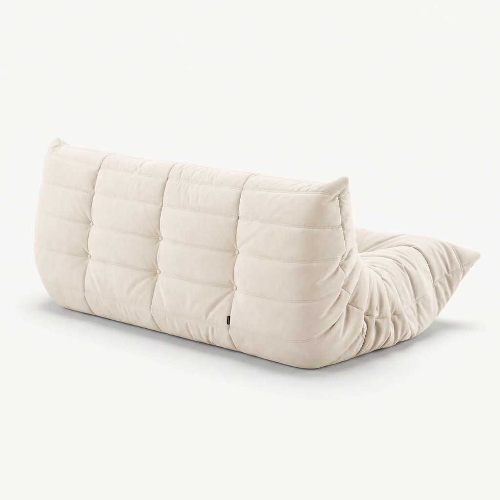 LUMA Maxi – Lounge-Sofa 3-Sitzer Baumwollweiß, komprimiert geliefert – Ansicht 5