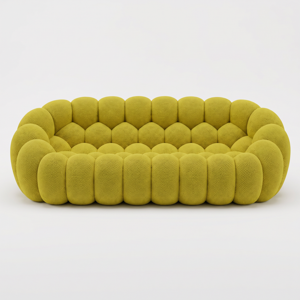 BULÉA Maxi – Design-Sofa 3-Sitzer Anisgrün, komprimiert geliefert – Ansicht 3