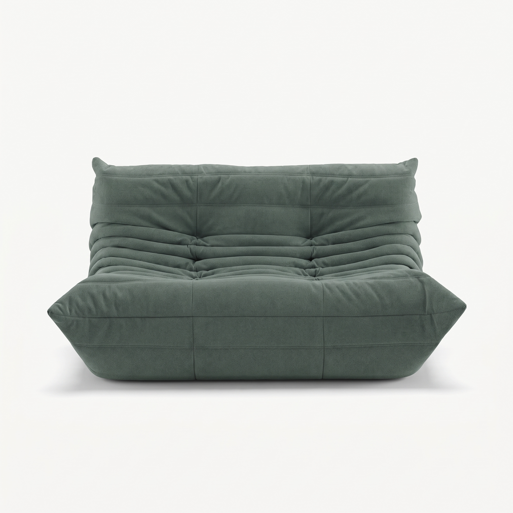 LUMA – Lounge-Sofa 2-Sitzer Eukalyptusgrün, komprimiert geliefert – Ansicht 3
