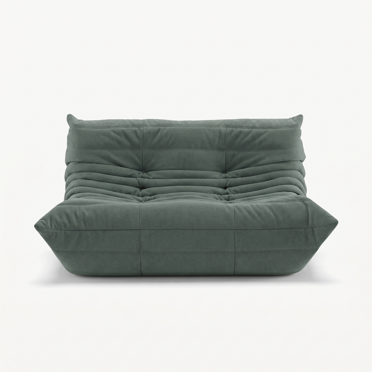 LUMA – Lounge-Sofa 2-Sitzer Eukalyptusgrün, komprimiert geliefert – Ansicht 3