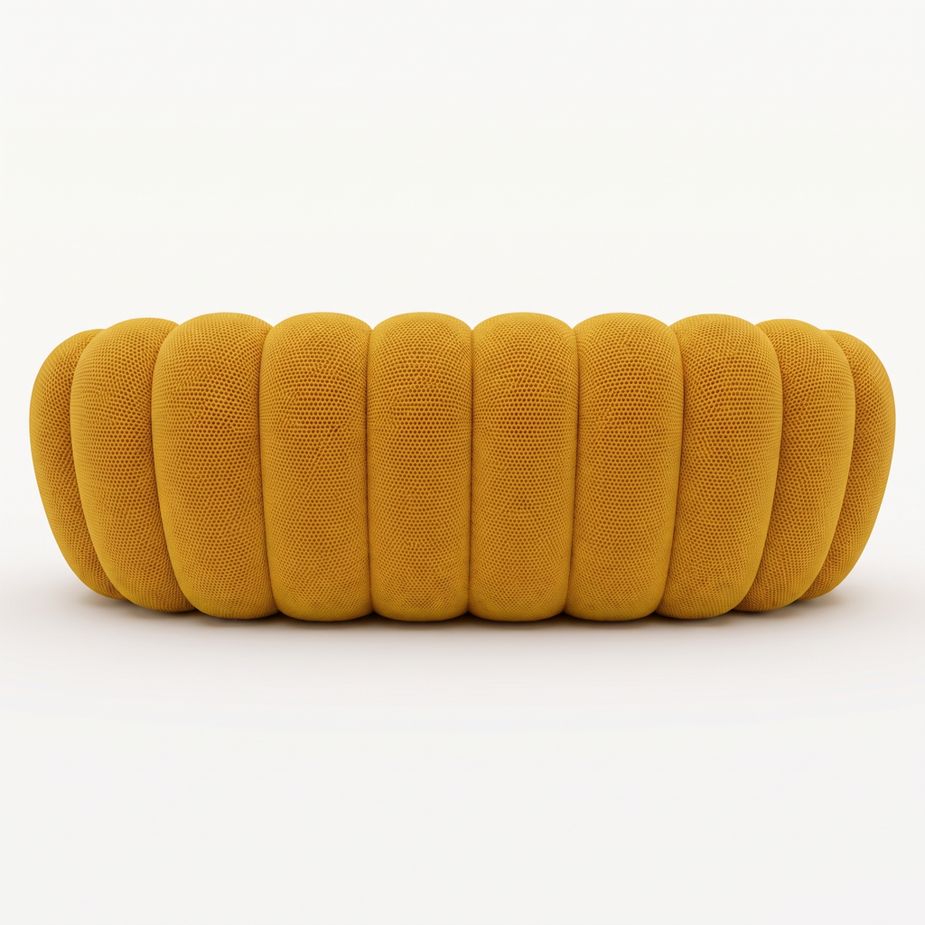BULÉA Maxi – Design-Sofa 3-Sitzer Sonnengelb, komprimiert geliefert – Ansicht 5