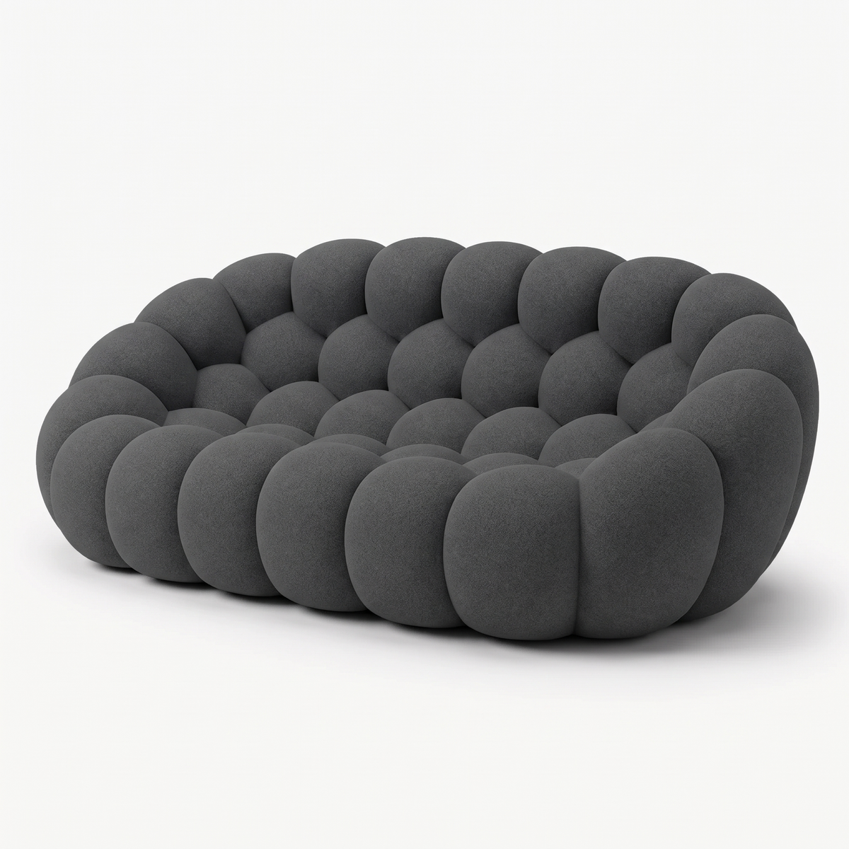 BULÉA – Design-Sofa 2-Sitzer Anthrazit, komprimiert geliefert
