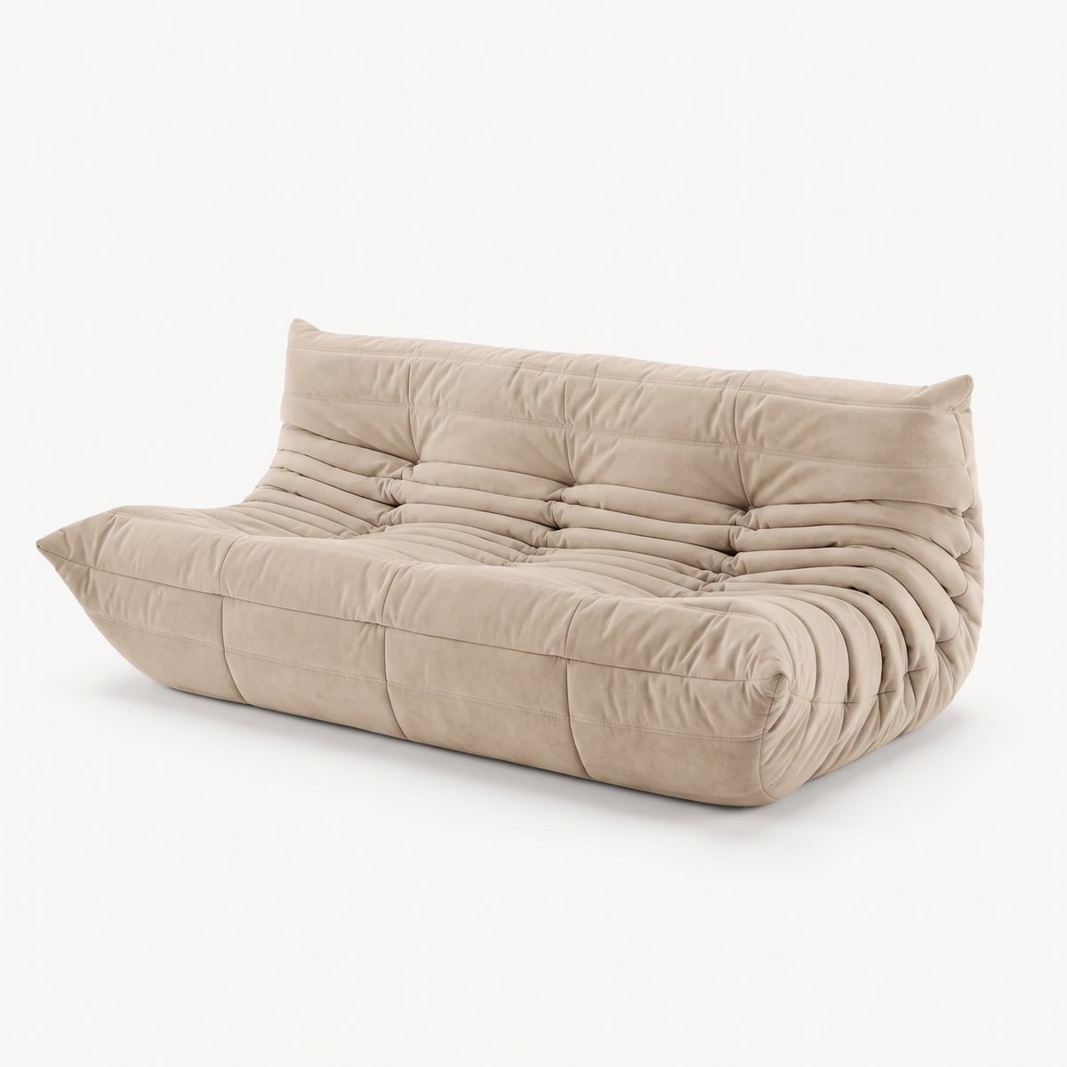 LUMA Maxi – Lounge-Sofa 3-Sitzer Sandbeige, komprimiert geliefert