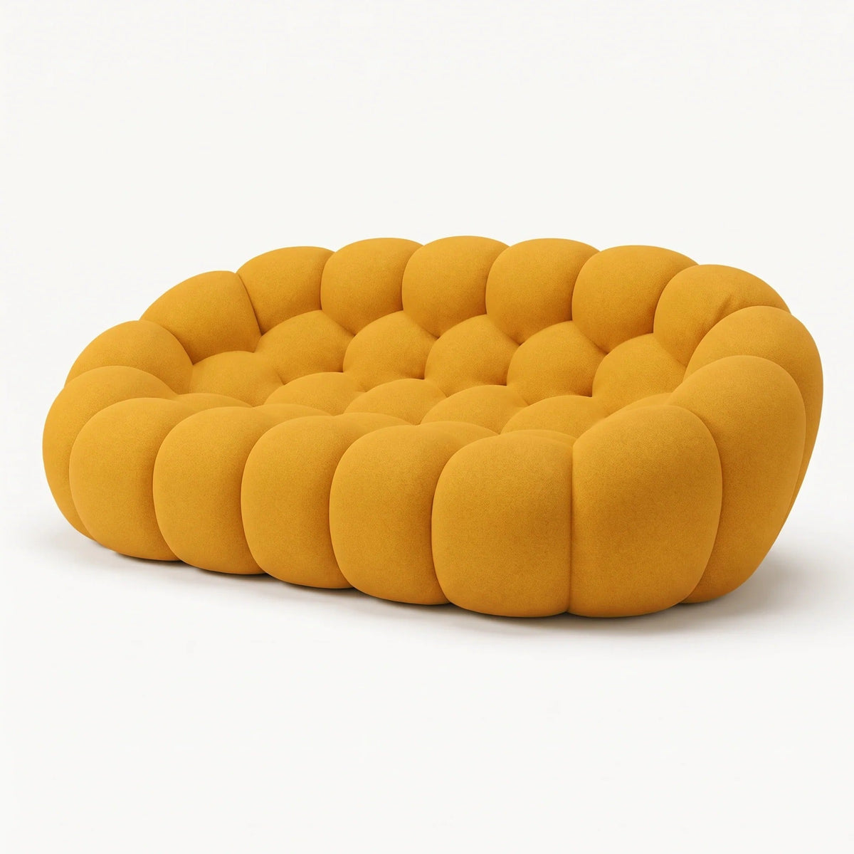 BULÉA – Design-Sofa 2-Sitzer Sonnengelb, komprimiert geliefert
