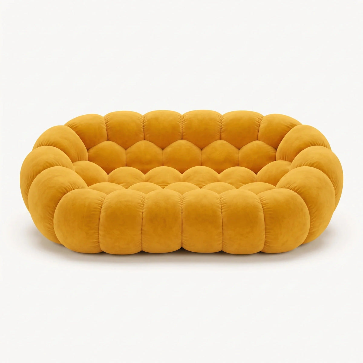 BULÉA – Design-Sofa 2-Sitzer Sonnengelb, komprimiert geliefert – Ansicht 3
