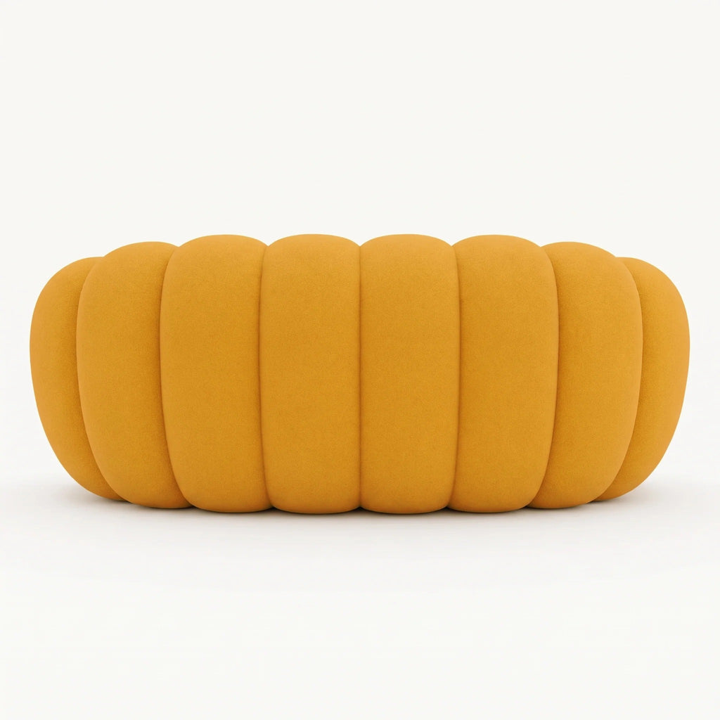BULÉA – Design-Sofa 2-Sitzer Sonnengelb, komprimiert geliefert – Ansicht 5