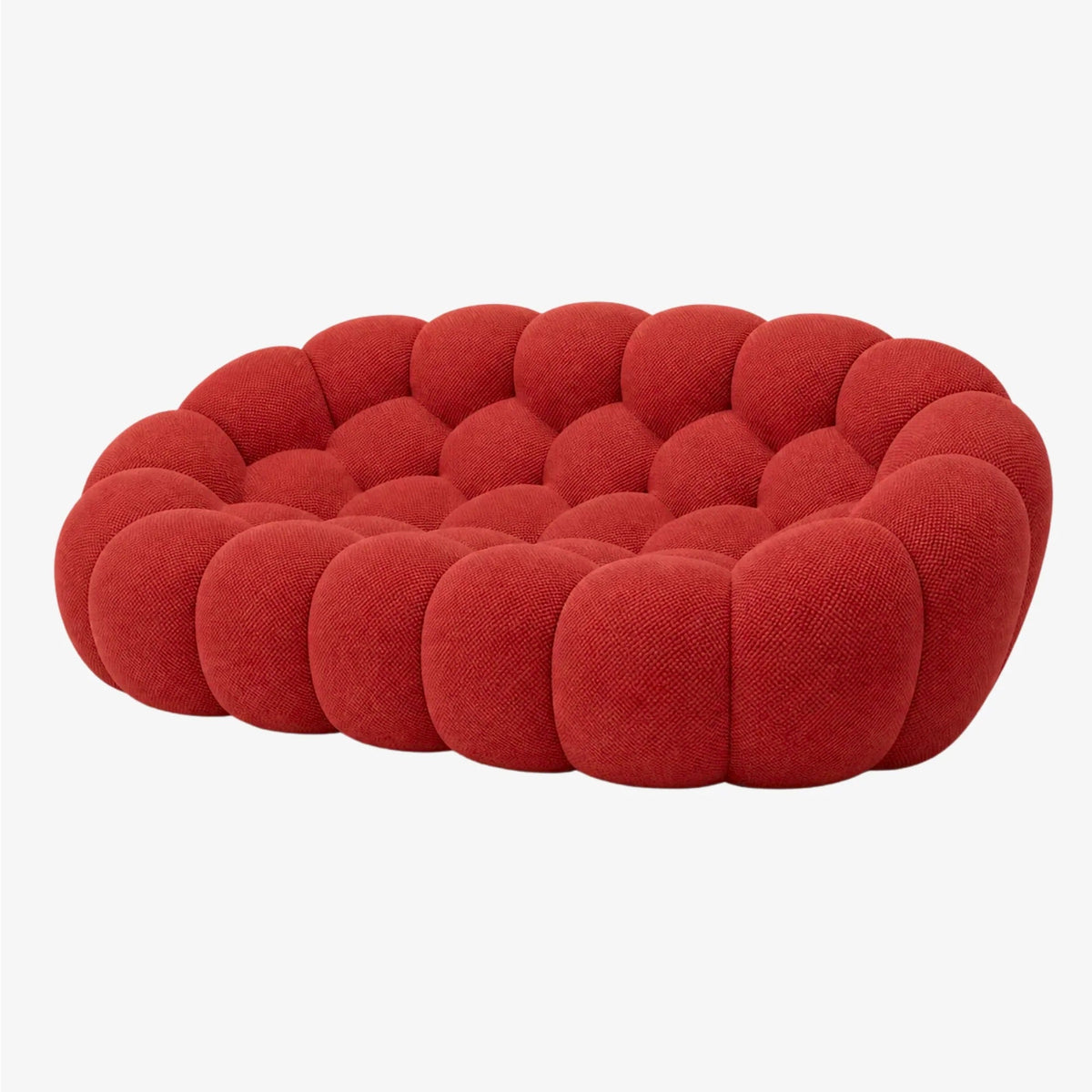 BULÉA – Design-Sofa 2-Sitzer Korallenrot, komprimiert geliefert