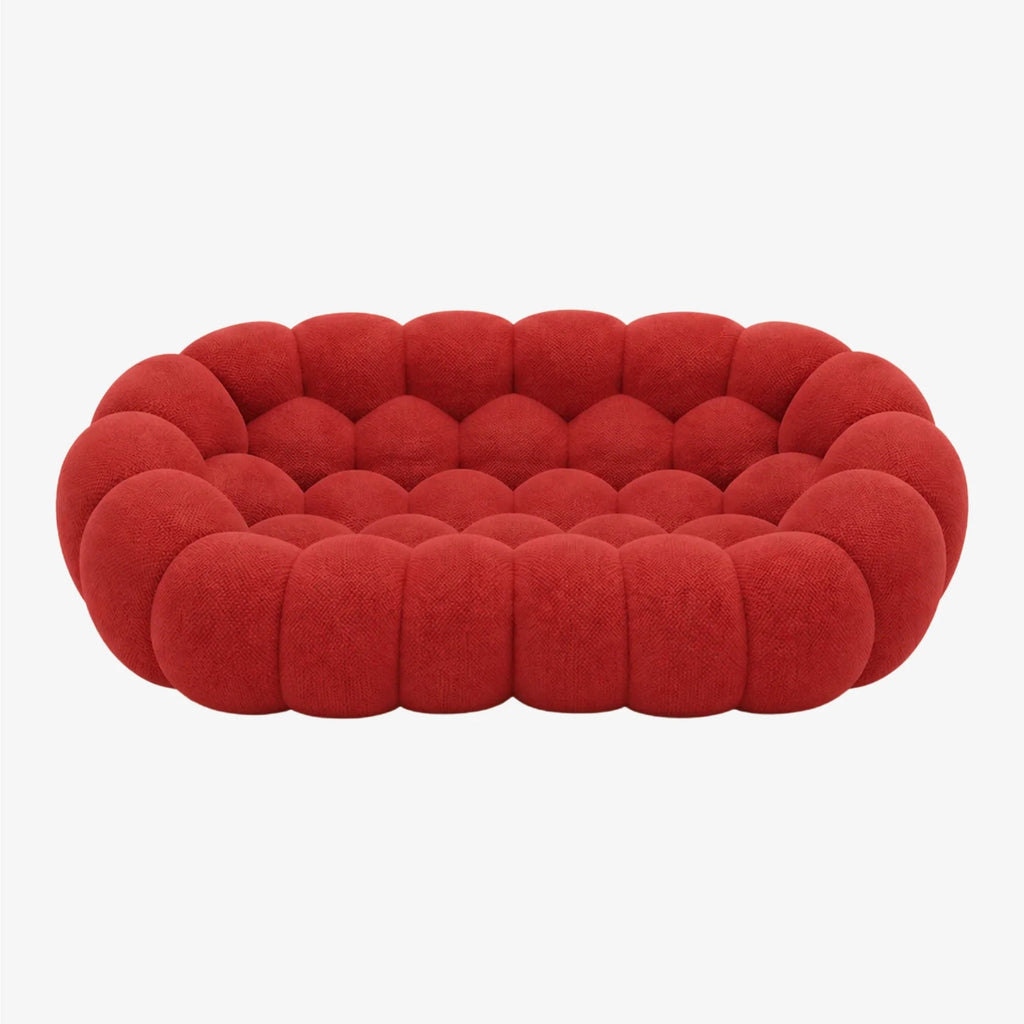 BULÉA – Design-Sofa 2-Sitzer Korallenrot, komprimiert geliefert – Ansicht 3