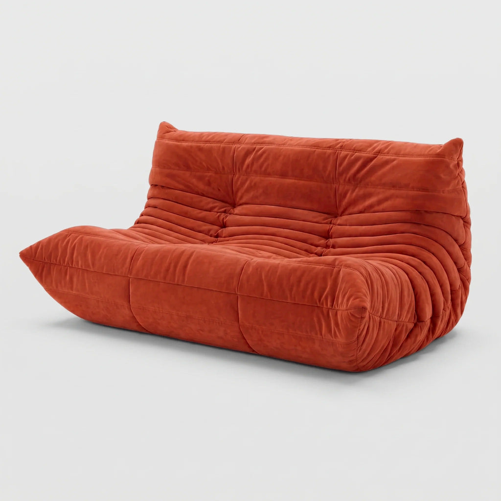 LUMA – Lounge-Sofa 2-Sitzer Paprikaorange, komprimiert geliefert