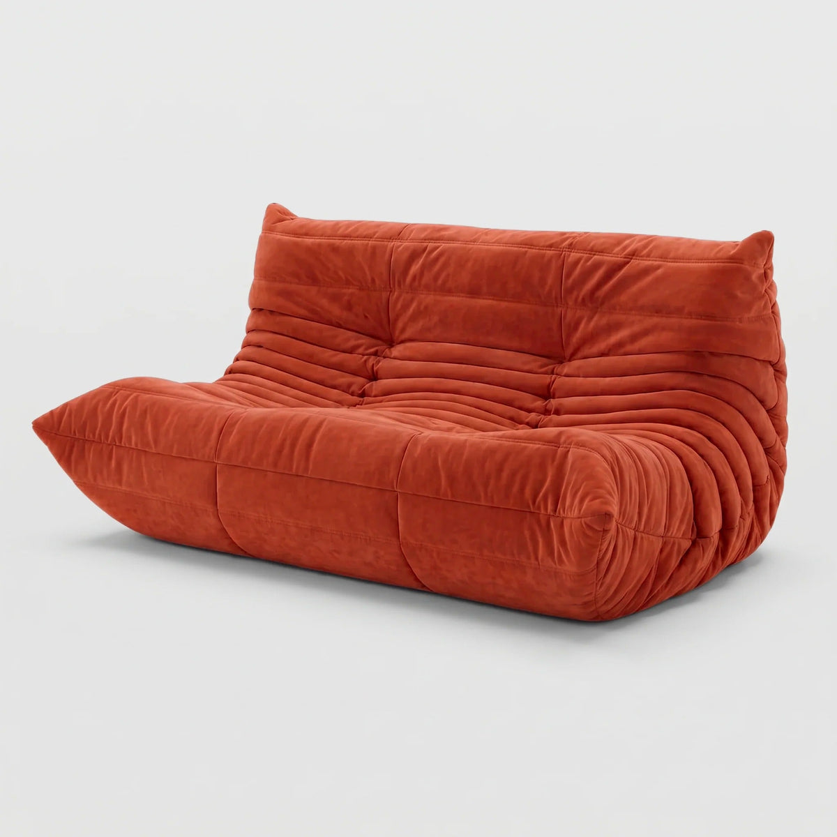 LUMA – Lounge-Sofa 2-Sitzer Paprikaorange, komprimiert geliefert