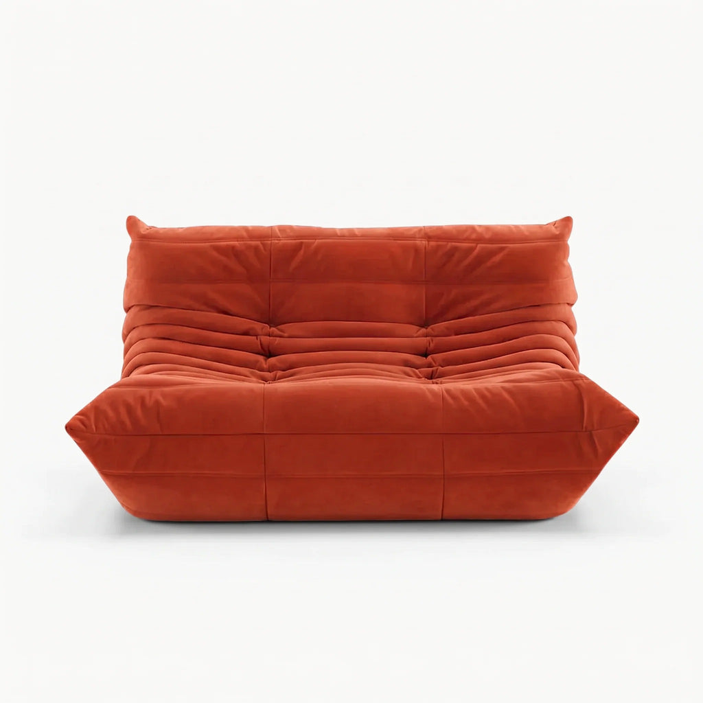 LUMA – Lounge-Sofa 2-Sitzer Paprikaorange, komprimiert geliefert – Ansicht 3